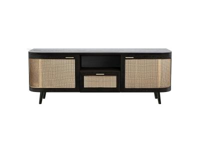 RENDEZ VOUS DECO Meuble TV en bois de manguier et cannage 145 cm