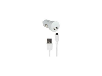 BLUEWAY Mini chargeur allume-cigare 1A blanc micro USB - Neuf