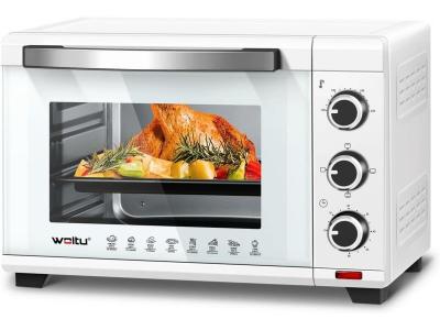WOLTU Four &agrave; Pizza  - 28L - Blanc - 1600W - Minuterie 0-60 min - 3 Modes de Cuisine
