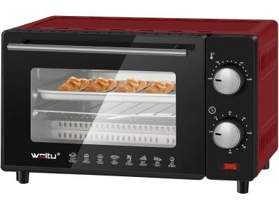 WOLTU  - Mini Four &Eacute;lectrique 10L, Petit Four avec 4 Modes de Cuisson, 100-230℃, Minuterie 0-60 min, 650W, Rouge