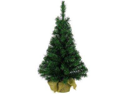 Mini sapin Pliable dans Sac Jute - hauteur 60cm