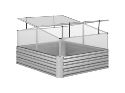 OUTSUNNY Mini serre de jardin carr&eacute; po 126x107x67cm Transparent