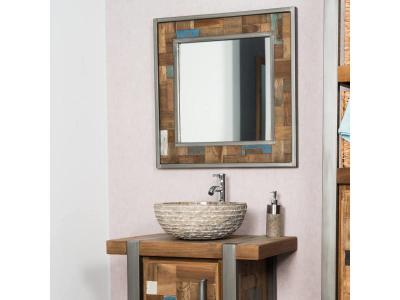 Miroir de salle de bain factory teck m&eacute;tal 70x70 31068