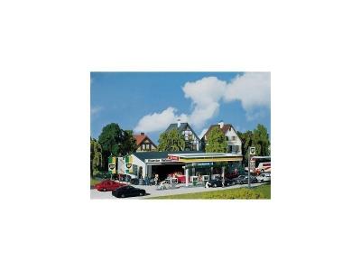 FALLER Mod&eacute;lisme ho : station-service avec b&acirc;timent de service