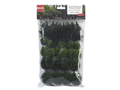 BUSCH  Environnement - BUE6591 - Mod&eacute;lisme Ferroviaire - For&ecirc;t de Feuillus 50 Arbres - Echelle N