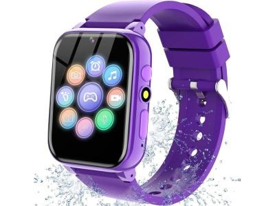 VENDOS85 Montre connect&eacute;e enfant, 1.69 avec 26 jeux, mp3 lecteur de musique violet