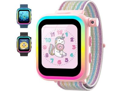  Montre connect&eacute;e enfant smartwatch gar&ccedil;on fille avec appareil photo jeux musique multicouleur