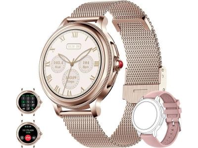 VENDOS85 Montre connect&eacute;e femme avec appel bluetooth assistant vocal or