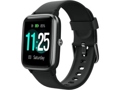 VENDOS85 Montre connect&eacute;e femme homme smartwatch bluetooth pour android ios podometre noir
