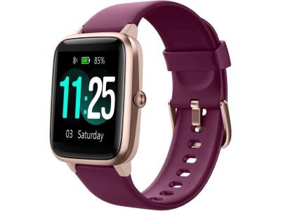 VENDOS85 Montre connect&eacute;e femme homme smartwatch bluetooth pour android ios podometre violet