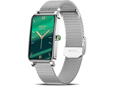 VENDOS85 Montre connect&eacute;e femme or rose pour android/ios 1,45 ip68 &eacute;tanche argent