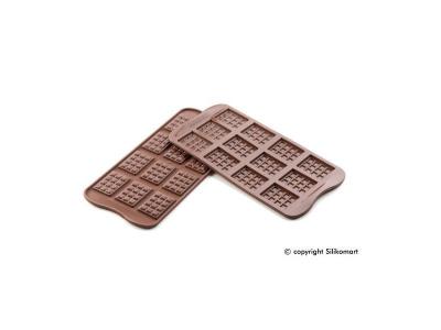 CARAMBELLE Moule &agrave; chocolat 12 mini tablettes en silicone platinium