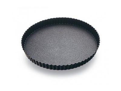 GOBEL  226330 Moule &agrave; Tarte Rond Cannel&eacute; Anti-Adh&eacute;rent Fond Fixe 24 cm