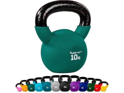 MOVIT  Kettlebell 10kg vert en fonte n&eacute;opr&egrave;ne