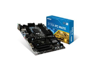 MSI Z170a pc mate intel z170 64go ddr4 2133mhz atx hdmi vga noir