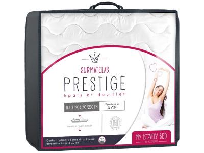 MY LOVELY BED  - surmatelas prestige - epais et douillet - enveloppe 100% coton - lavable