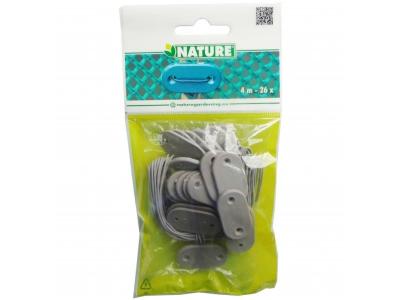 NATURE Set de fixation gris pour canisses et brise-vues NAT8711338503966