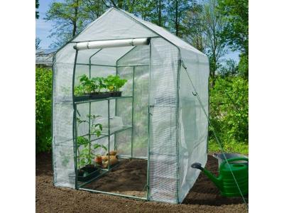NATURE Serre-tomates  PE Arm&eacute; 125g/m&sup2; l.140 x P.140 x H.195 cm
