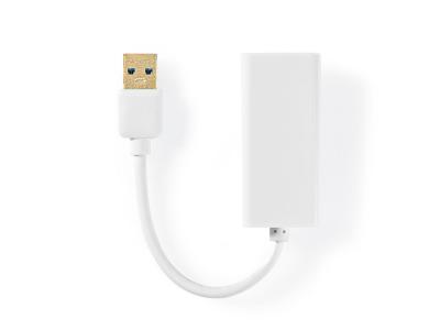 NEDIS  Adaptateur USB 3.0 USB-A M&acirc;le - RJ45 Femelle 1 Gbit 0,2 m Blanc