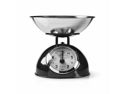 NEDIS Balance de cuisine r&eacute;tro analogique m&eacute;tal noir  