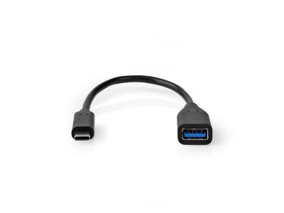NEDIS C&acirc;ble adaptateur usb-c&acute; usb-c&acute; m&acirc;le a femelle 0,2 m noir CCGT61710BK02