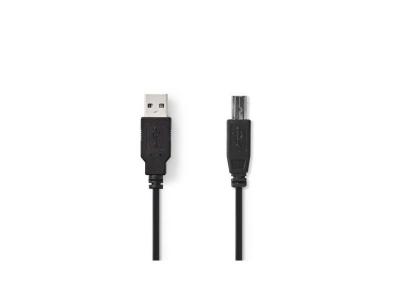 NEDIS  usb 2.0 cable - a male - b male - 3.0 m - noir NED5412810274727