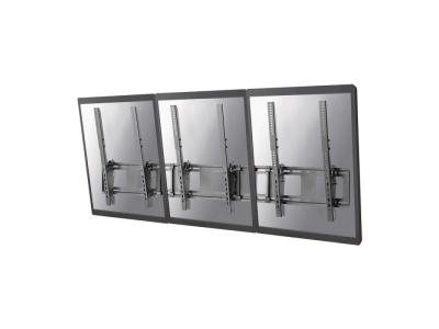 NEOMOUNTS Newstar flat screen wall mount for menu board - 3 screens - portrait noir