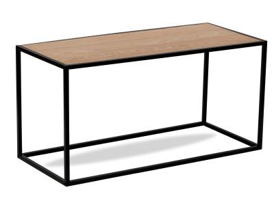 Table Basse Design Rectangulaire Industriel Moderne Bois - Noir
