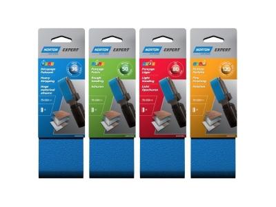 NORTON Bande abrasive - blue tech - lot de 2 - grain 50 - 75x533 mm