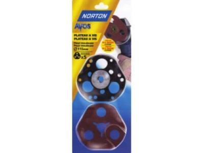 NORTON  Lot de 3 Disques fibre Avos corindon Diam&egrave;tre 115 Grain 80