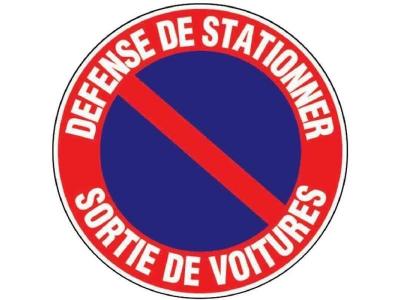 NOVAP Disque &Oslash;18 cm ""D&eacute;fense de stationner sortie de voitures