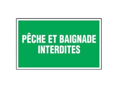 NOVAP  - plaque d'interdiction ""p&ecirc;che et baignade interdites"" BD-151496