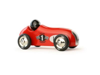 VILAC Voiture old sport rouge en bois  - Fabriqu&eacute; en France