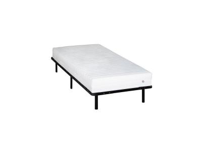  Ensemble egio 90x200 cm matelas latex like + sommier m&eacute;tal ferme