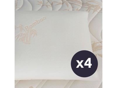 OLYMPE LITERIE Lot de 4 oreillers 60x60 M&eacute;moire de forme