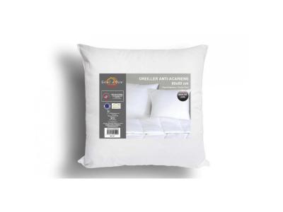 SOLEIL D OCRE Oreiller anti-acarien luxe 60x60 cm, par Soleil D'ocre Blanc