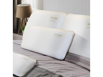 SOFAREVA Oreiller Confort Gold 60x60cm M&eacute;moire de forme Semi ferme 100% Polyester &Eacute;paisseur 12 cm