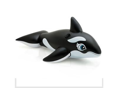 Grande baleine &agrave; chevaucher intex blanc/noir 193 x 119 cm - blanc/noir