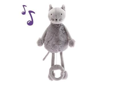  Peluche musicale Les doux Bidous Oscar le chat (28 cm)
