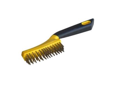 OUTIFRANCE Brosse M&eacute;tallique (4 Rangs Fils Laitonn&eacute; Ondul&eacute;s)