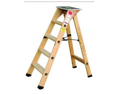 OUTIFRANCE Escabeau bois professionnel 5 marches + tablette - 