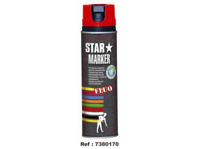 OUTIFRANCE  - Peinture De Marquage Temporaire Rouge Fluo 500 Ml