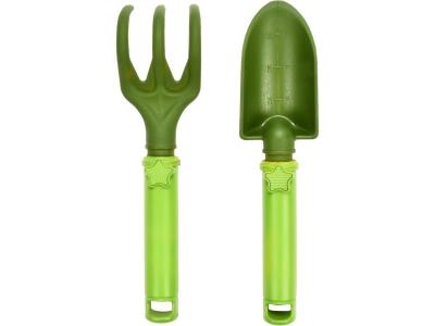 KIDS IN THE GARDEN Outils de jardin enfant en plastique star (lot de 2) vert clair et fon