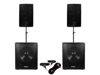 IBIZA Pack 151512 Sonorisation 2800W Caisson bi-amplifi&eacute;