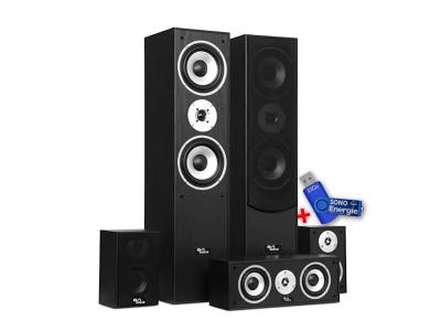 Evidence Acoustics Pack Enceinte Home-Cin&eacute;ma EA850-BK - 5 Enceintes 850W - Bass Reflex+ Cl&eacute; USB 32G