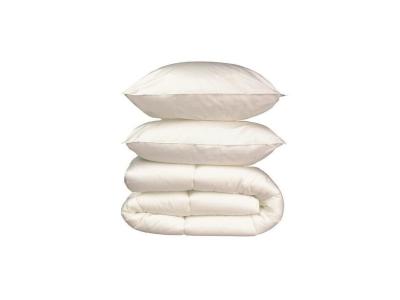 GENERIQUE Pack linge de lit Microfibre - 1 Couette chaude 220x240 cm + 2 Oreillers 60x60 cm blanc