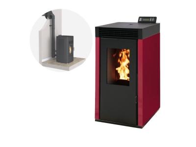 INTERSTOVES Pack Po&ecirc;le &agrave; granules MARINA 8KW Etanche + Kit Conduit Ventouse - Bordeaux