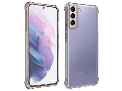 AVIZAR Pack Protection Samsung Galaxy S21 Coque Souple + Verre Tremp&eacute; Transparent