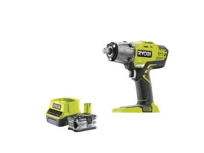 RYOBI Pack  boulonneuse &agrave; chocs 18V One+ R18IW3-0 - 1 batterie 4.0Ah - 1 chargeur rapide 2.0Ah RC18120-140