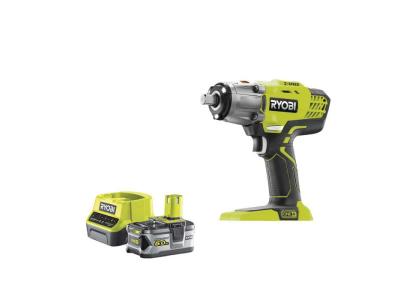 RYOBI Pack  boulonneuse &agrave; chocs 18V One+ R18IW3-0 - 1 batterie 5.0Ah - 1 chargeur rapide 2.0Ah RC18120-150